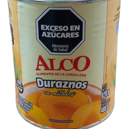 Durazno Alco x 820gr x 12 Unid